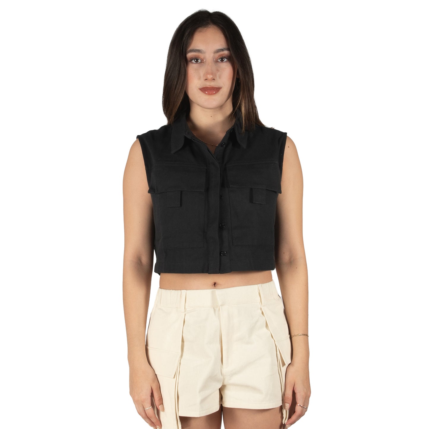 Chaleco cargo set Black