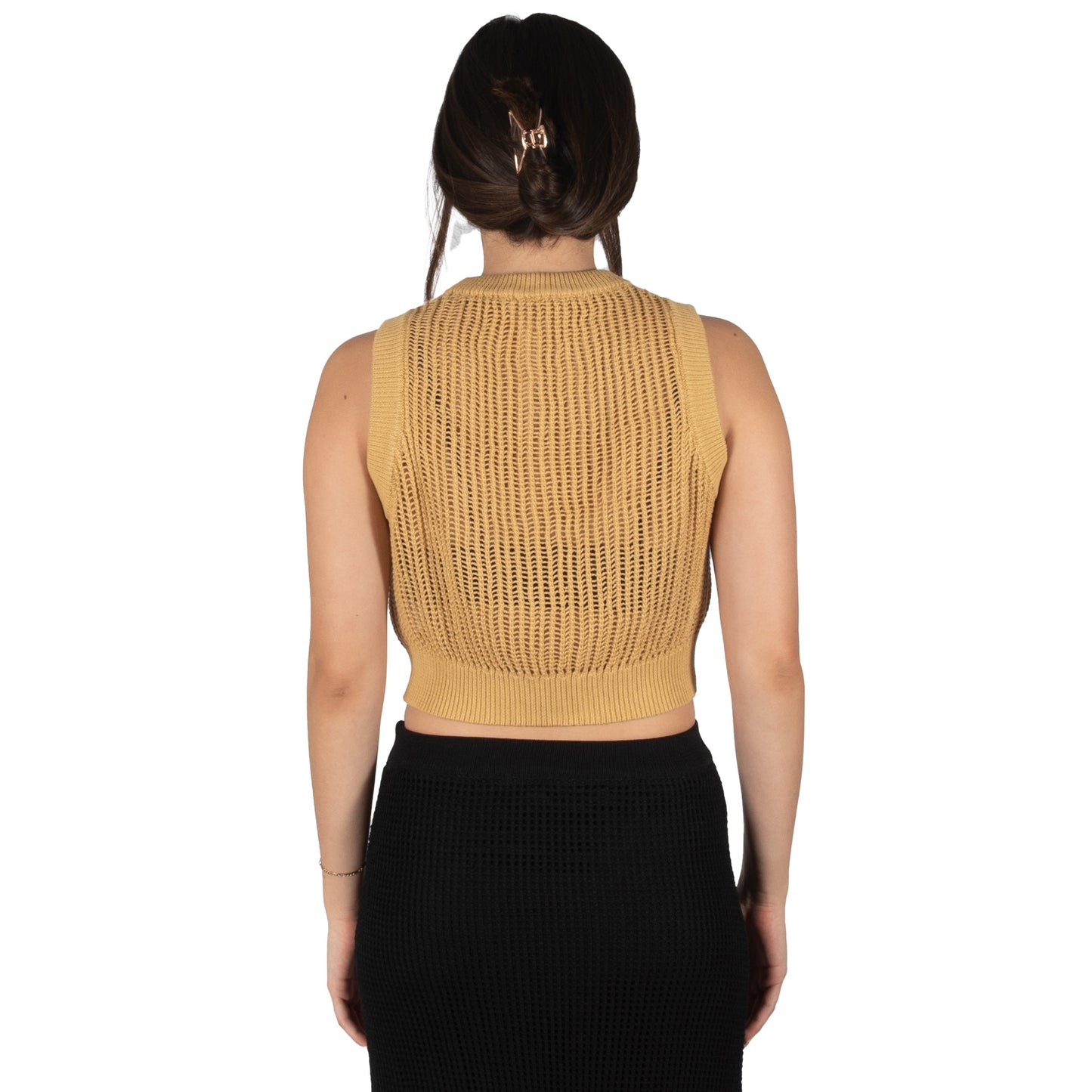 Knitted croptop Sand